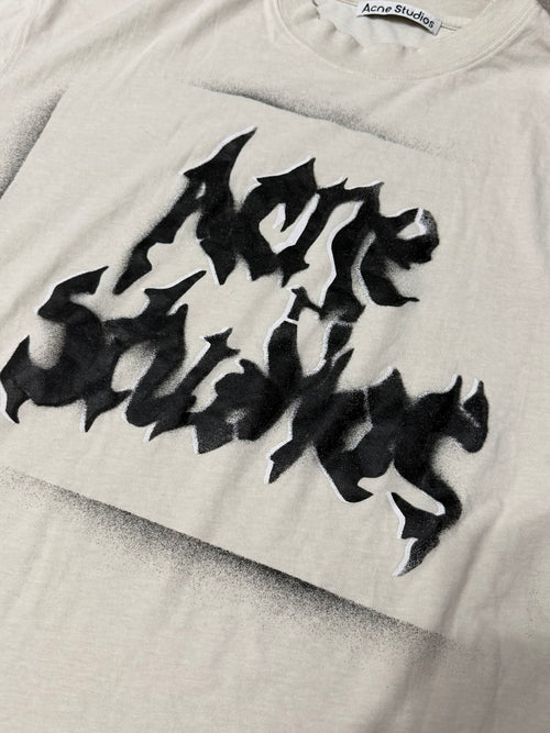 Acne Studios Gothic Logo Longsleeve Dusty White