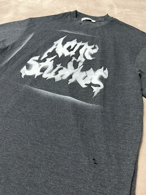 Acne Studios Gothic Logo T-Shirt Faded Black